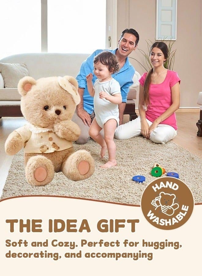 Soft 40cm Plush Bear Toy, Durable Fuzzy Stuffed Animal With Eyepatch, Perfect Bedtime Buddy For Children, Great Present For Kids And Grown-Ups - Image 5